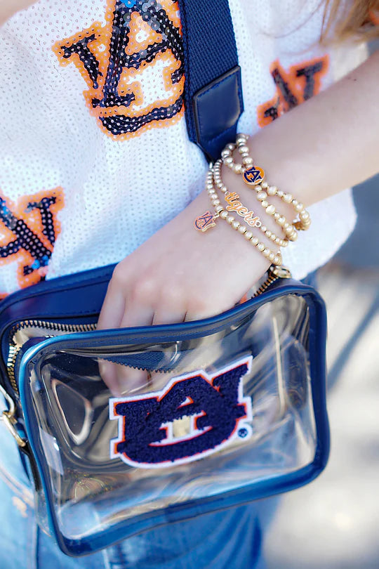 Auburn Tigers Ball Bead Stretch Bracelet