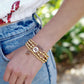 Alabama Crimson Tide Enamel Script Stretch Bracelet
