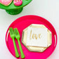 Hot Pink Melamine Serving Tray
