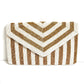 Ivory & Gold Stripe Beaded Clutch Bag