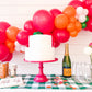 Bright Hot Pink Melamine Pedestal Cake Stand