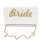 Gold & Ivory "Bride" Embroidered Bead Clutch