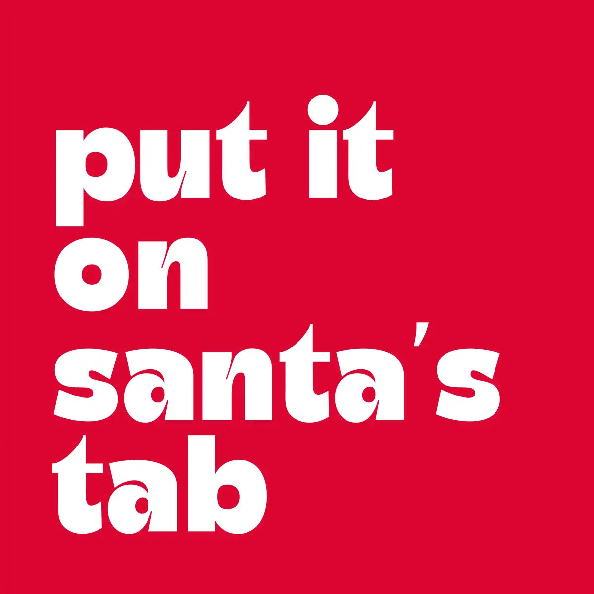 Santa's Tab Cocktail Napkins