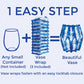 Blue Ikat Paper Vase Wraps