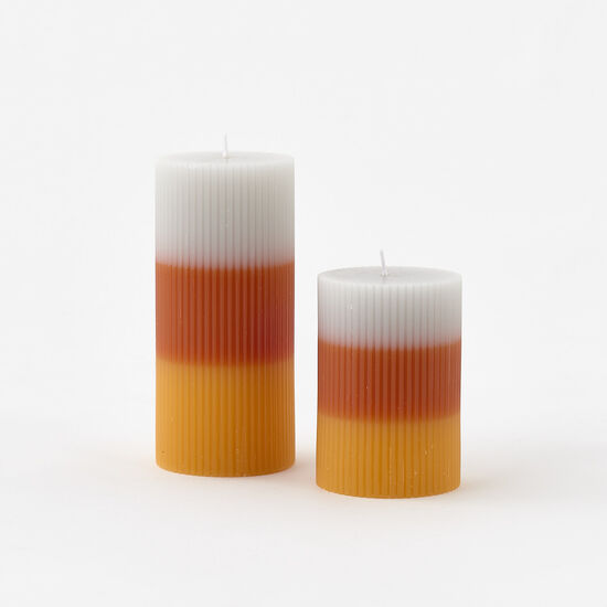 Candy Corn Pillar Candle (Multiple Sizes Available)