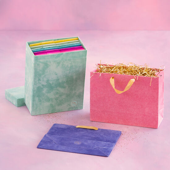 Large Patisserie Flocked Gift Bags (Multiple Colors Available)