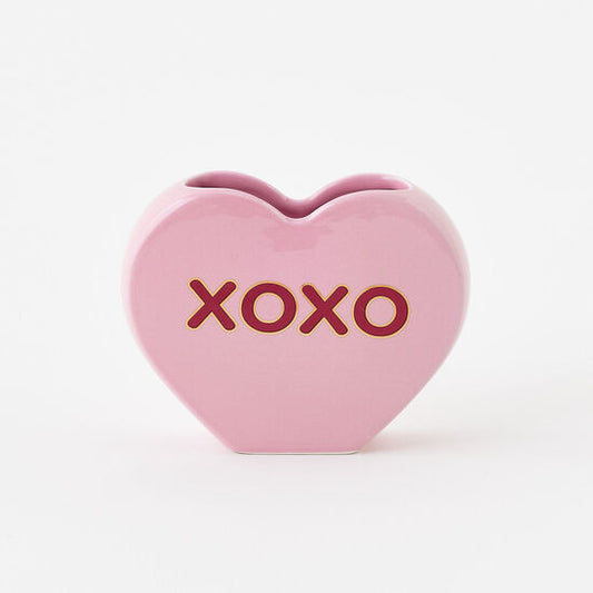 XOXO Ceramic Candy Heart Vase