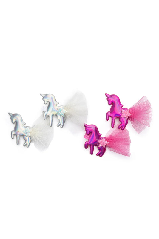 Iridescent Unicorn Hairclips (Set of 2)