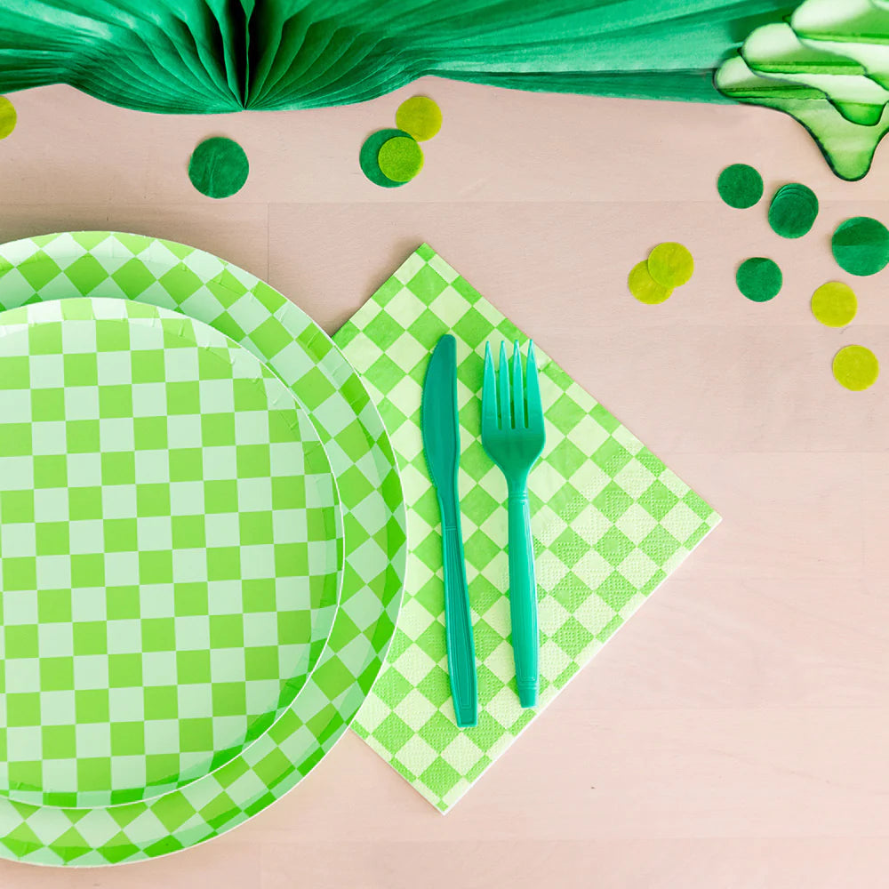 Dinner Plates: Check It! Lime