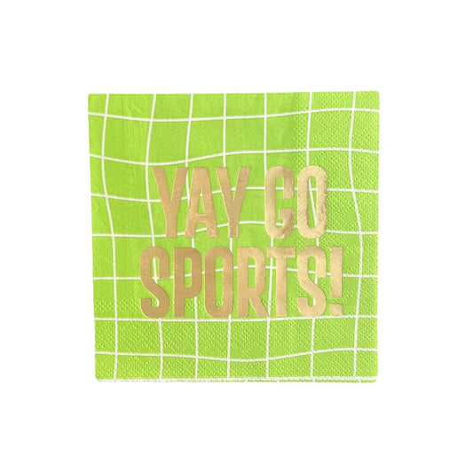 Cocktail Napkins: Yay Go Sports