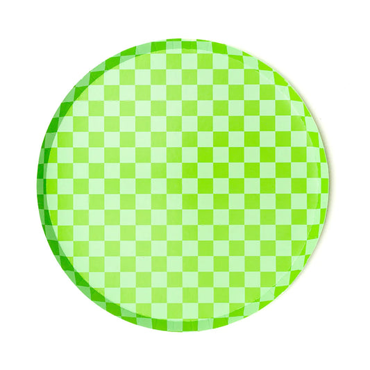 Dinner Plates: Check It! Lime