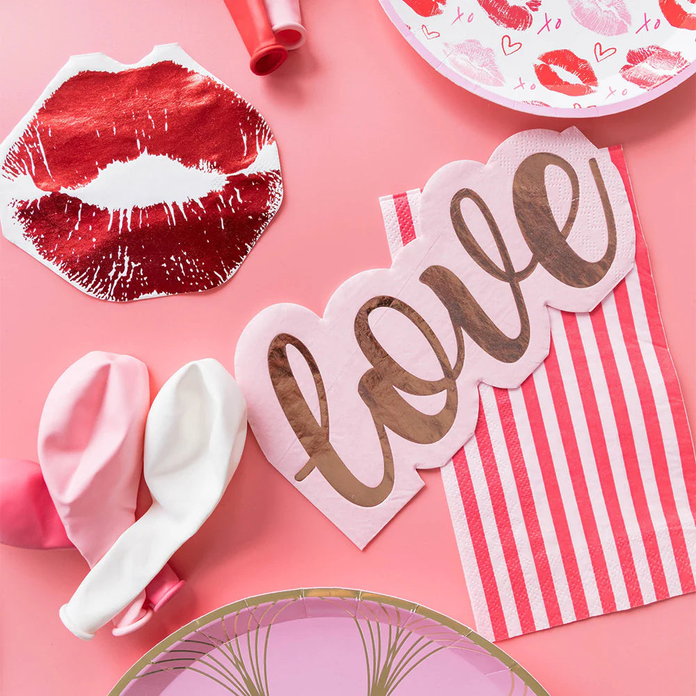 Pink Striped Guest Napkins