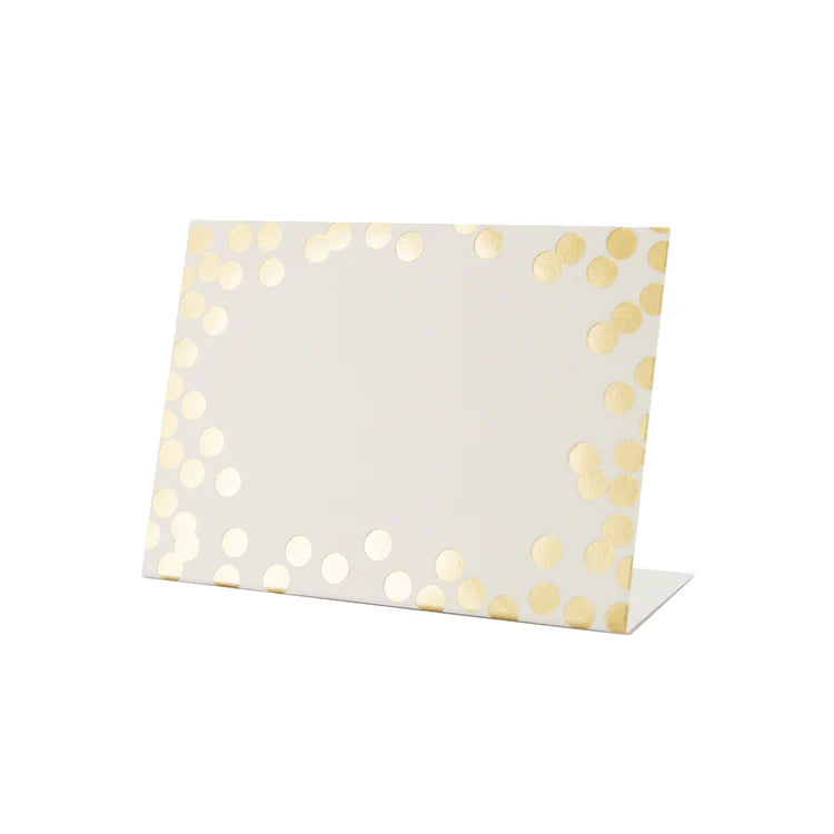 Gold Confetti Place Cards