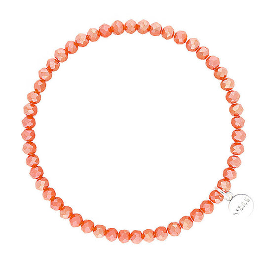 Knoxville 4mm Crystal Bracelet: Apricot