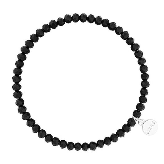Knoxville 4mm Crystal Bracelet: Black Metallic