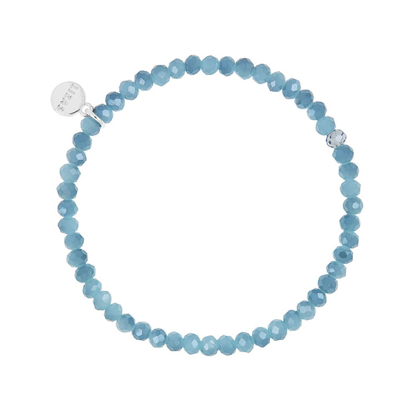 Knoxville 4mm Crystal Bracelet: Blue Grey
