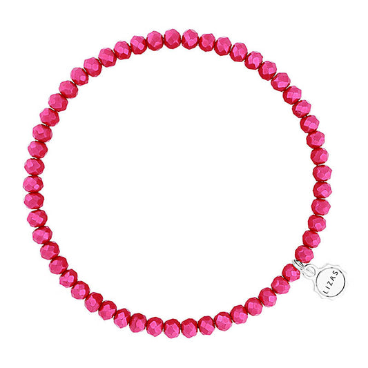Knoxville 4mm Crystal Bracelet: Dark Pink