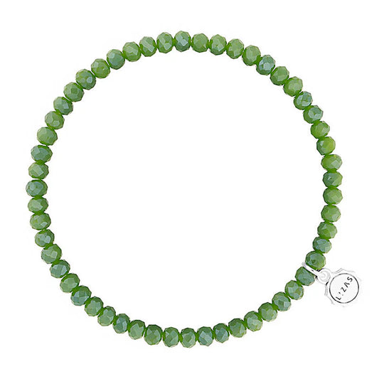 Knoxville 4mm Crystal Bracelet: Moss Green