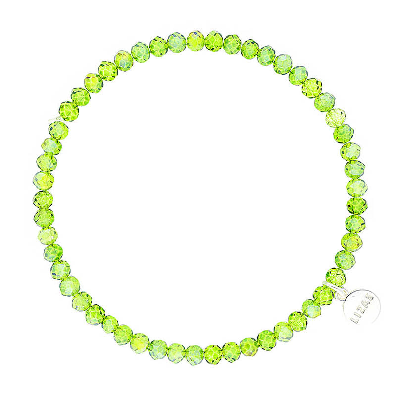 Knoxville 4mm Crystal Bracelet: Peridot