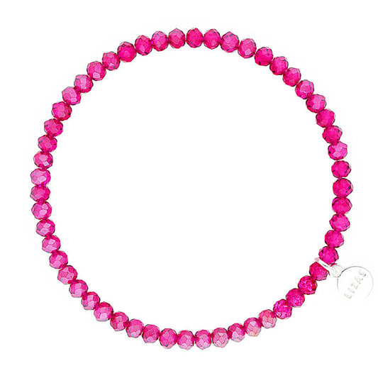 Knoxville 4mm Crystal Bracelet: Pink