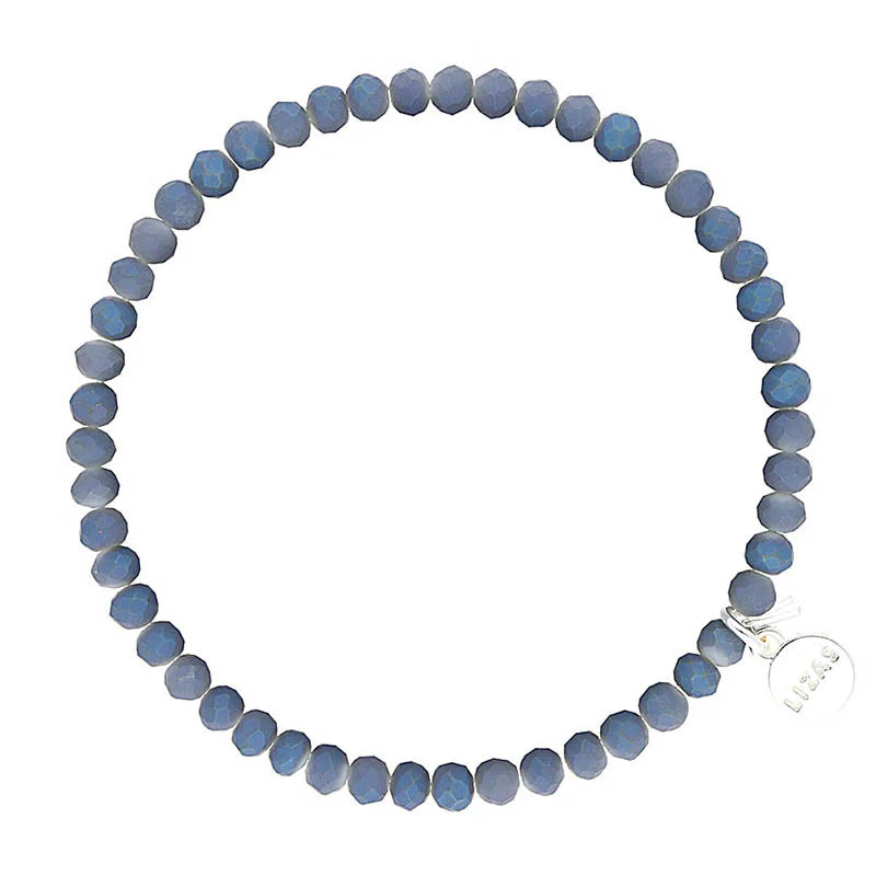 Knoxville 4mm Crystal Bracelet: Powder Blue