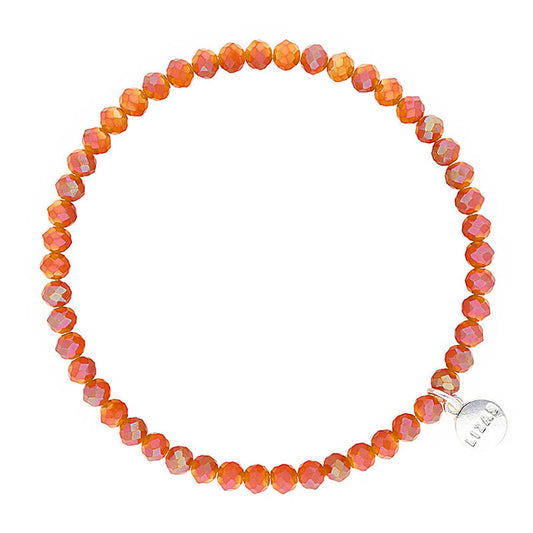 Knoxville 4mm Crystal Bracelet: Tangerine