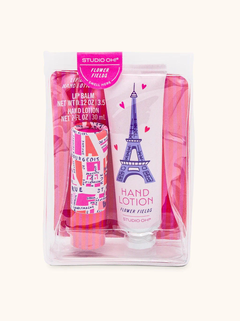 Lip Balm & Hand Lotion Set: Rues de Paris