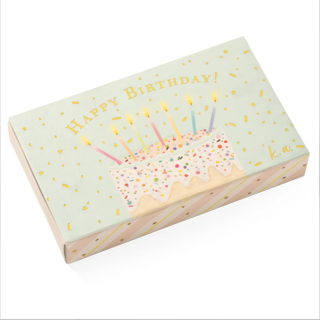 Happy Birthday Match Box with Pastel Matches