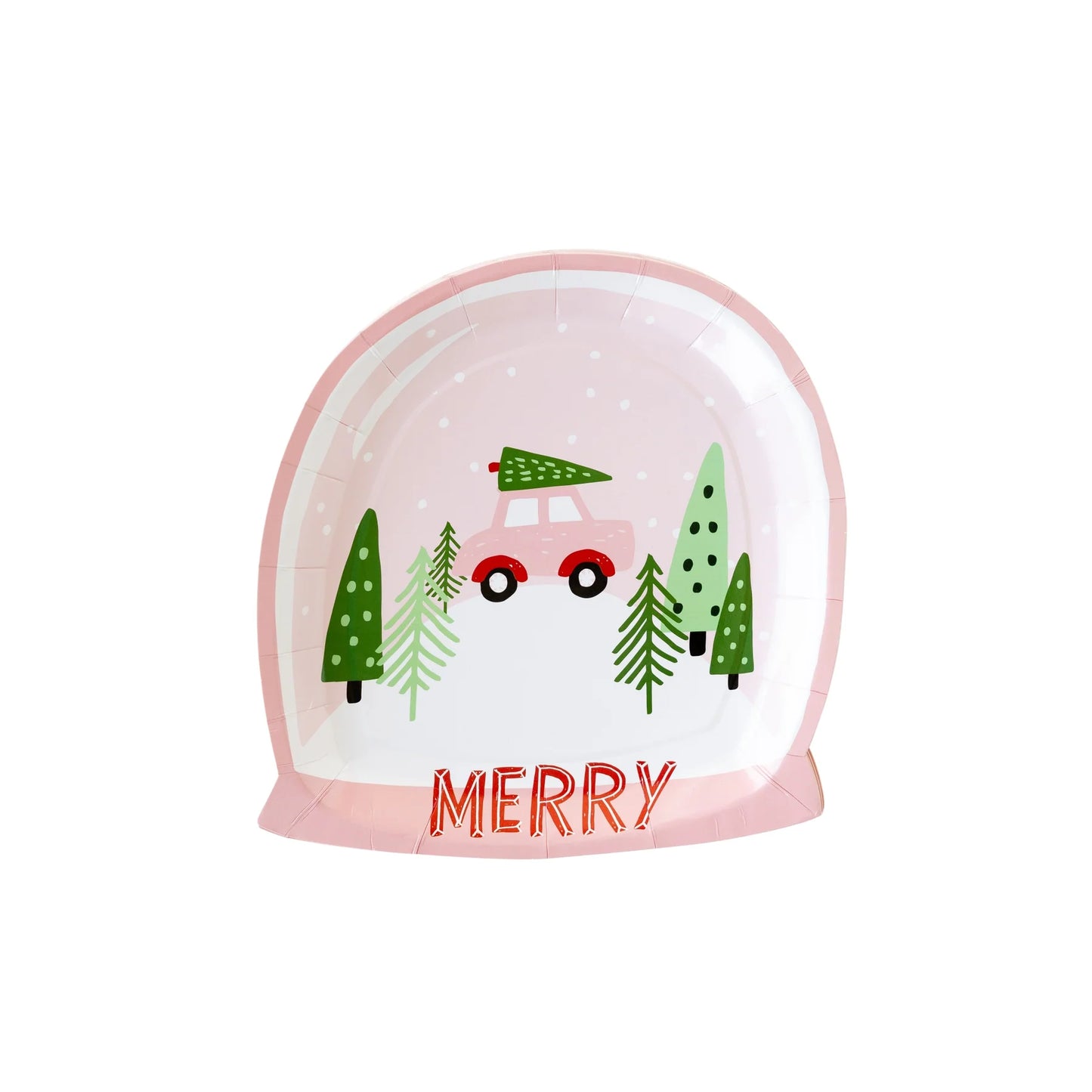 Snowglobe Shaped Paper Plate