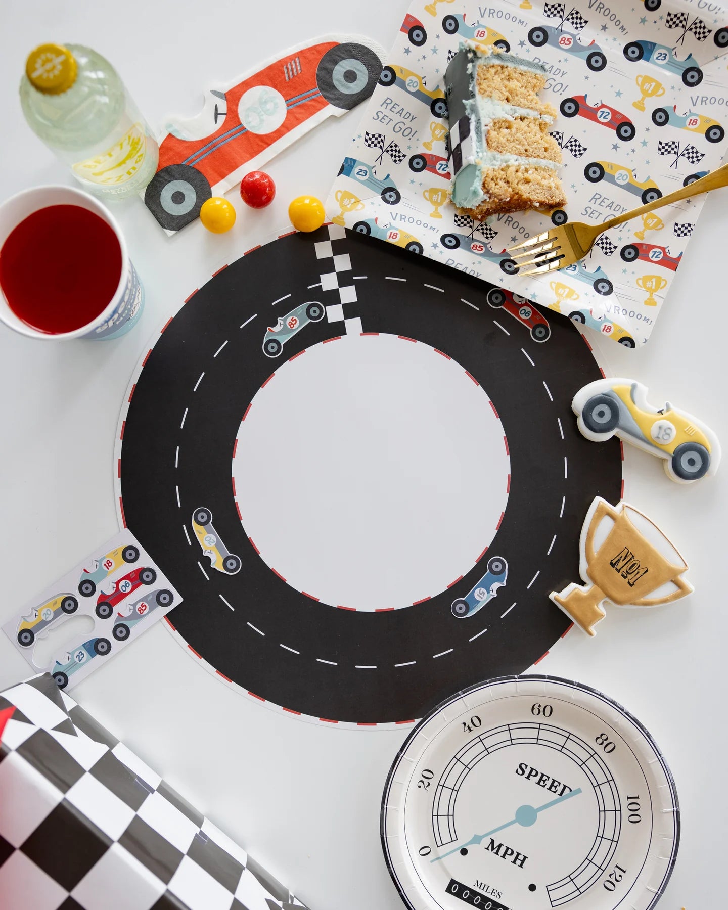 Miles per Hour - Race Car Napkin Set - Thumbnail 4