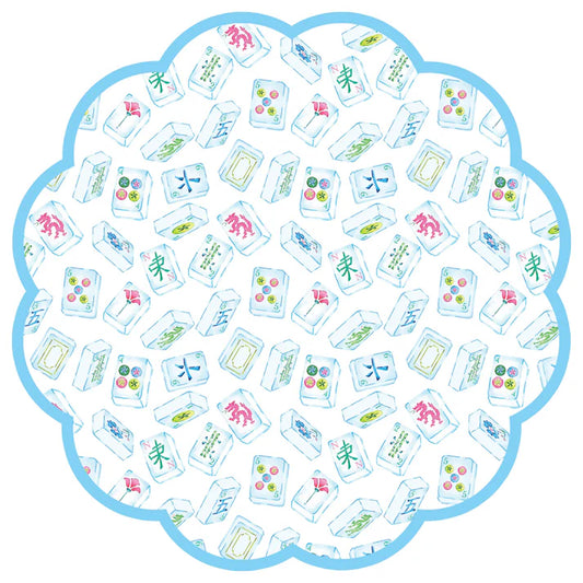 Mahjong Scalloped Paper Placemats