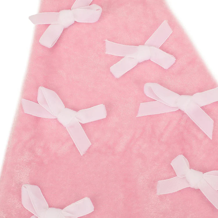Pink Velvet & Bows Santa Hat