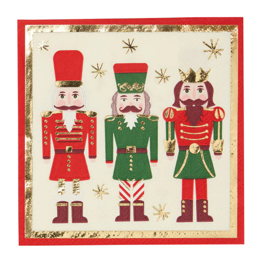 Nutcracker Christmas Paper Cocktail Napkin