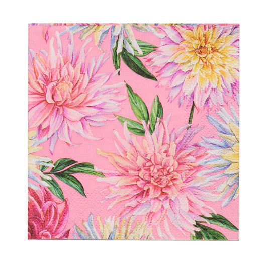 Dahlia Garden Cocktail Napkins