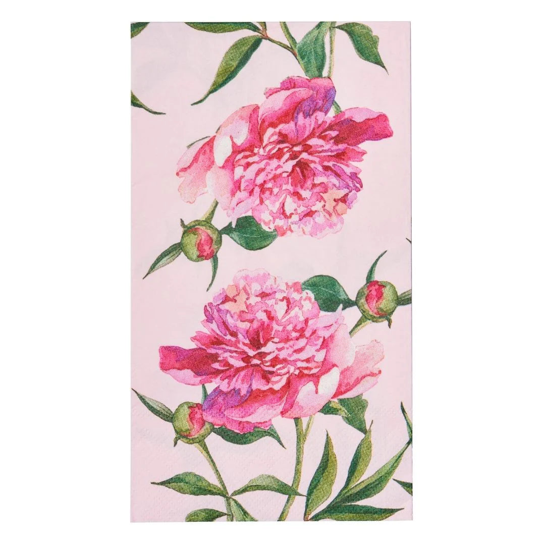 Pink Peonies Guest Towel Napkins