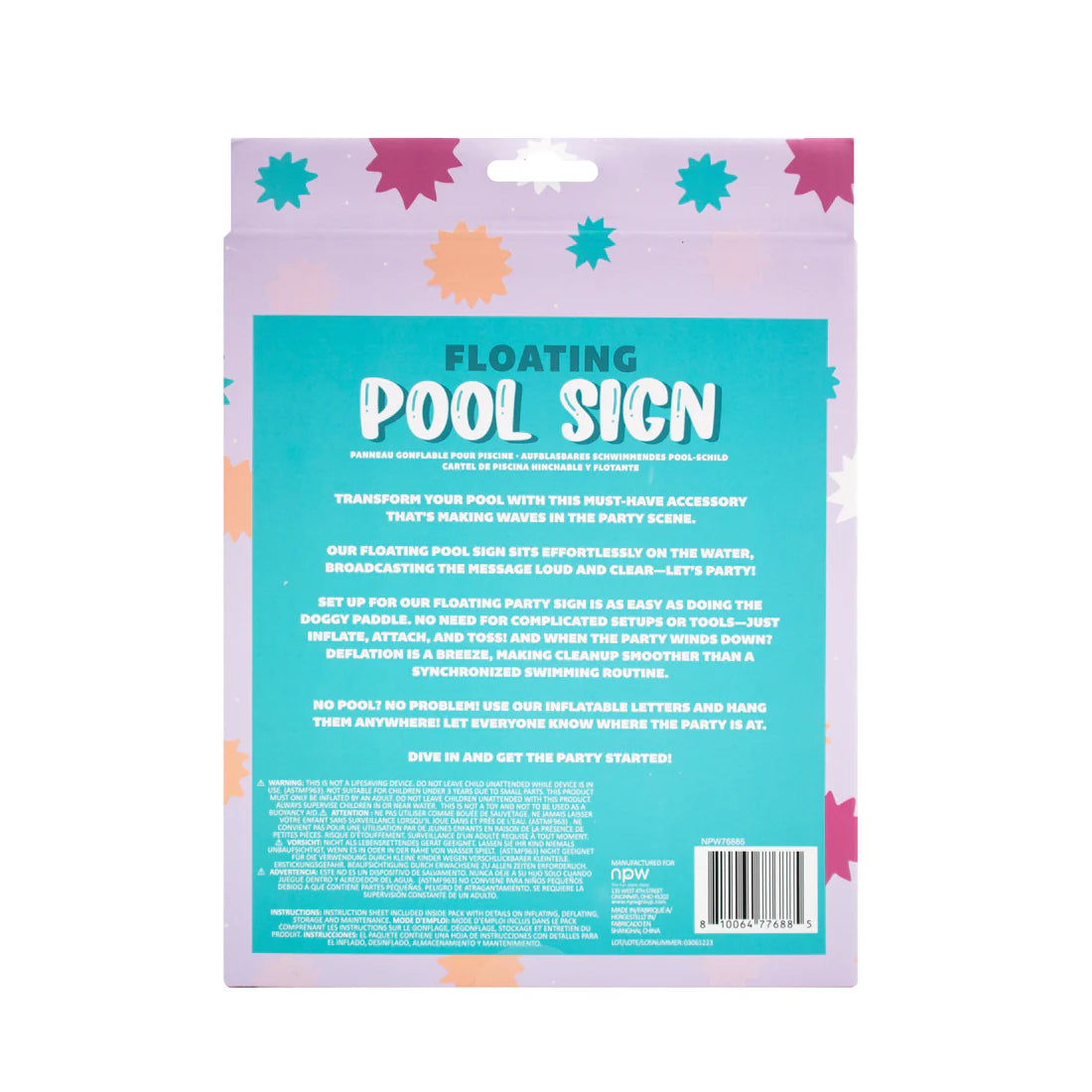 Floating Pool Sign - Thumbnail 4