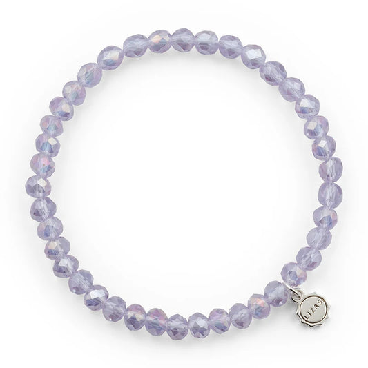 Nashville 6mm Crystal Bracelet: Light Purple