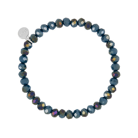 Nashville 6mm Crystal Bracelet: Dark Ocean