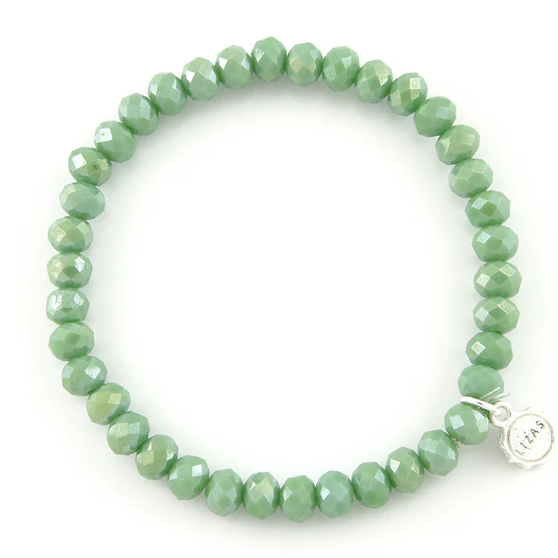 Nashville 6mm Crystal Bracelet: Dark Pistachio
