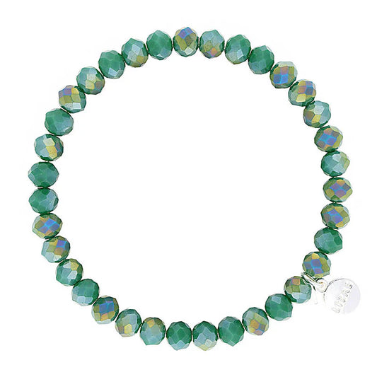 Nashville 6mm Crystal Bracelet: Fir Green