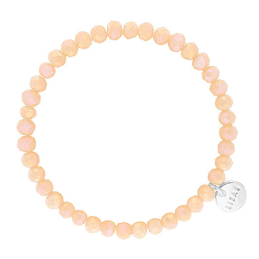 Nashville 6mm Crystal Bracelet: Light Peach