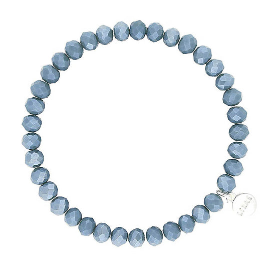 Nashville 6mm Crystal Bracelet: Light Sapphire