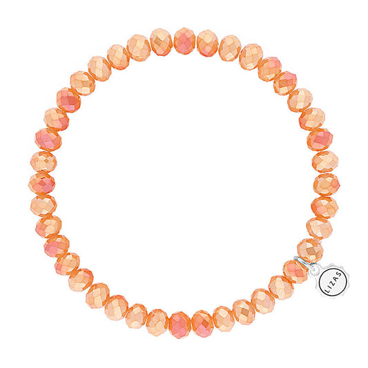 Nashville 6mm Crystal Bracelet: Peach