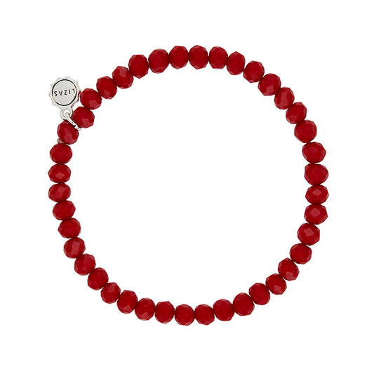 Nashville 6mm Crystal Bracelet: Red