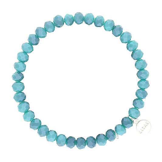 Nashville 6mm Crystal Bracelet: Soft Aqua