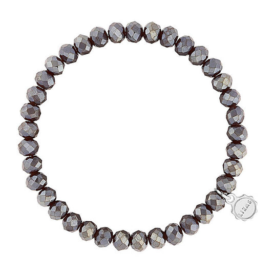 Nashville 6mm Crystal Bracelet: Dunkelgrey