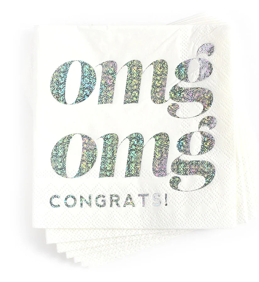 "OMG OMG Congrats!" Cocktail Napkins