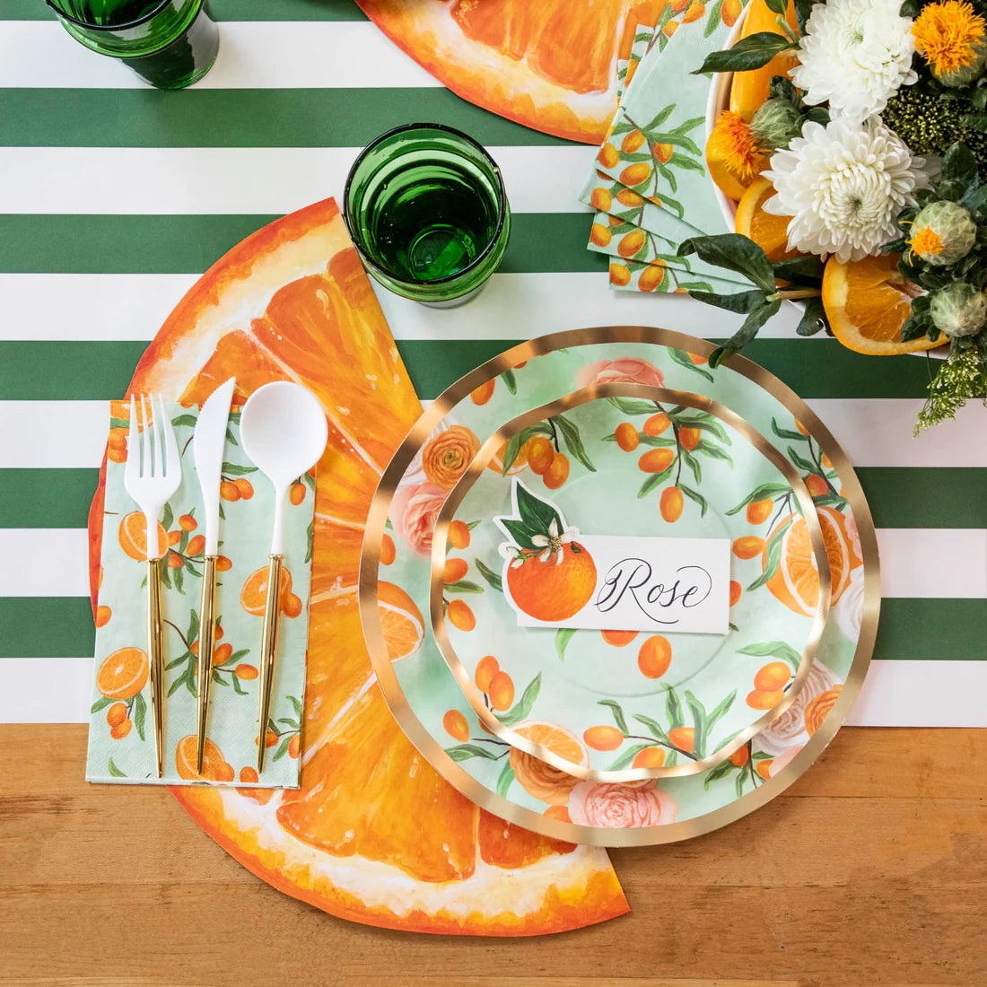 Orange Slice Die-Cut Placemats