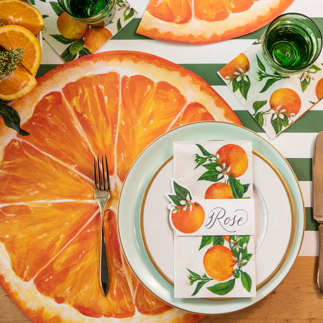 Orange Slice Die-Cut Placemats