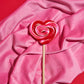 Handmade Cherry Heart Organic Lollipop (2oz)